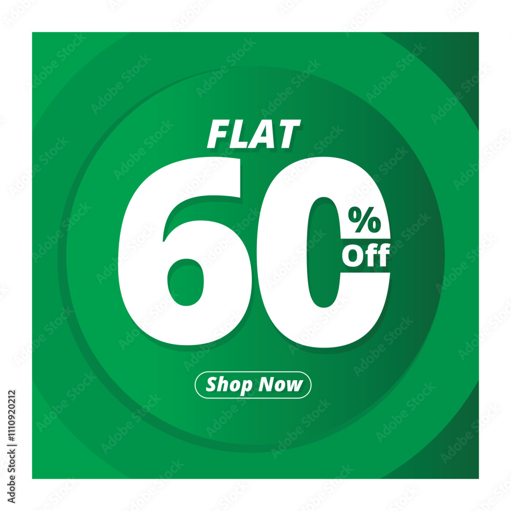 Flat 60% Off Banner Design. Discount Template. Flat 60% Off Green Poster. illustration design. Flat 60% Off Banner Design. Discount Template. Flat 60% Off Green Poster. illustration design.