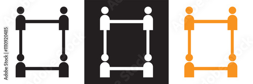 decision making icon.  Vector illustration. isolated on white and black background. EPS 10