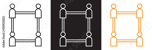 decision making icon.  Vector illustration. isolated on white and black background. EPS 10
