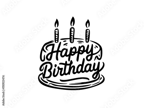  cake with burning candle birthday cake