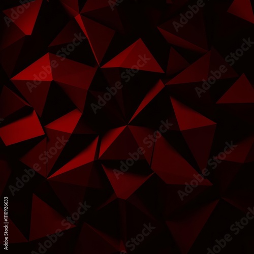 Abstract backdrop with dark red triangles shadows and highlights in a geometric design polygonal wallpaper abstract geometric background concept macro photography 