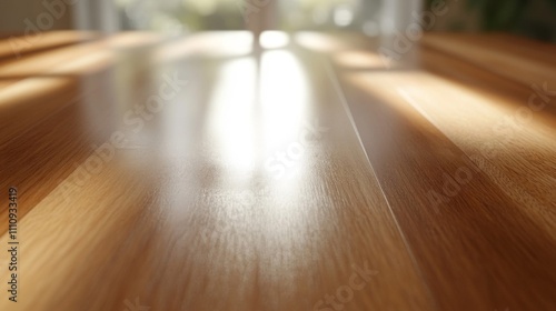 Wallpaper Mural Sunbeams Streaking Across a Polished Wooden Surface Torontodigital.ca