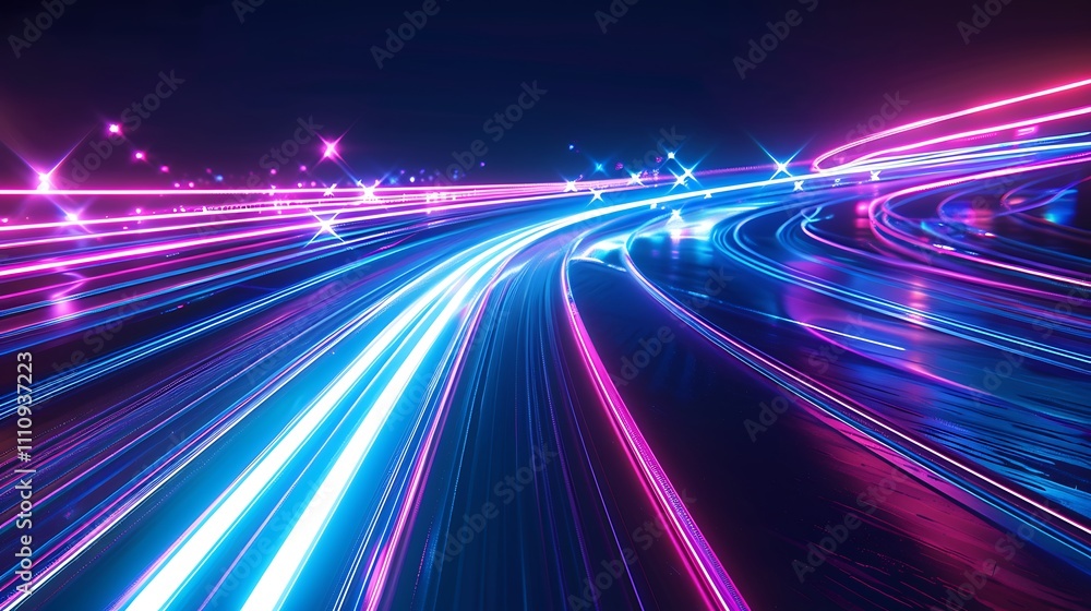 Motion light trails with a virtual reality vibe Motion light trails with a virtual reality vibe