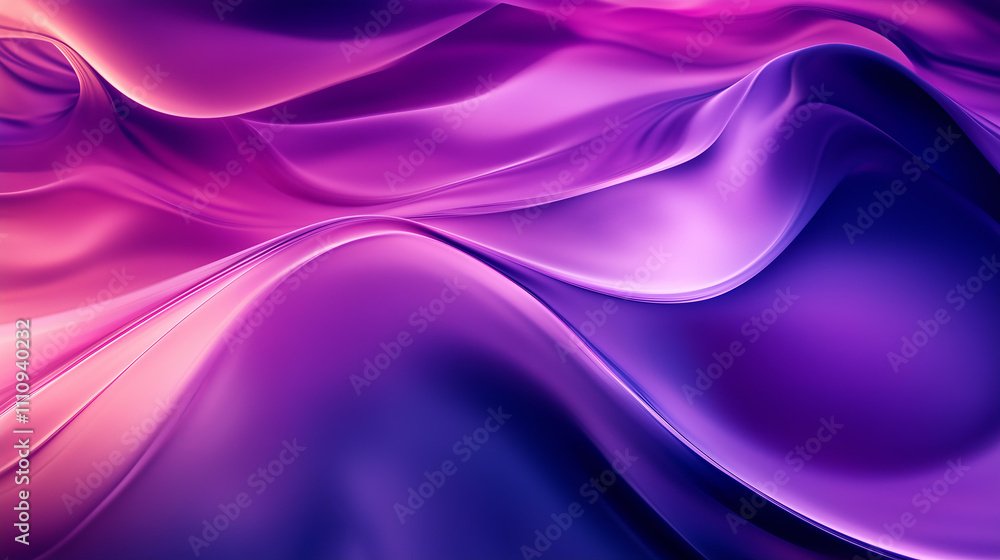 Obraz premium Purple and pink abstract wallpaper, fluid forms, dark background, digital art, smooth curves, purple smoke.