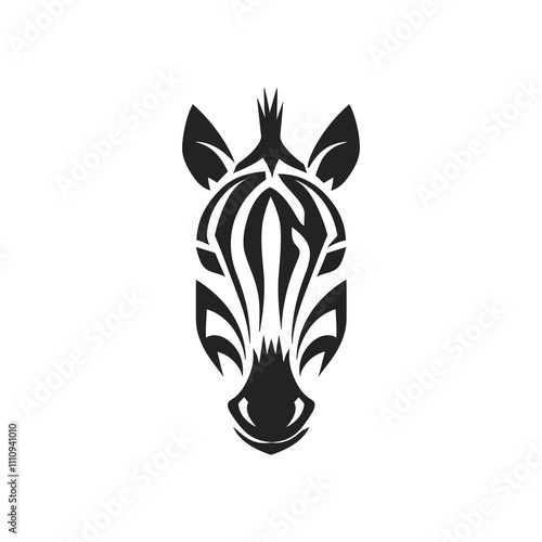 Zebra Aggressive silhouette vector illustration