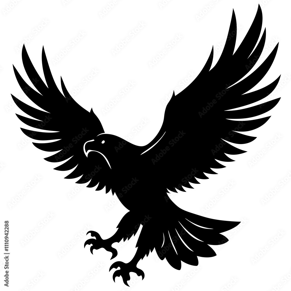 Obraz premium eagle with wings isolated on transferred background, cut out