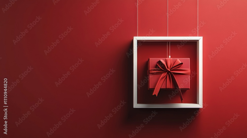red door with christmas decoration red door with christmas decoration