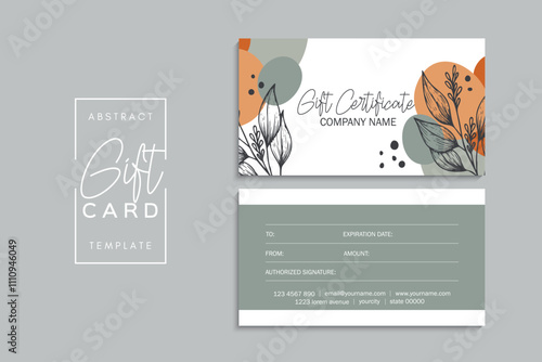 Set of colorful gift cards template. Modern style vector illustration of flowers for saloon, gallery, spa, shop. Gift voucher