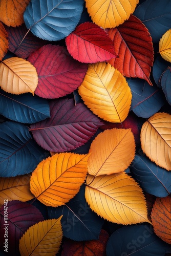 Wallpaper Mural Colorful autumn leaves creating a vibrant natural mosaic in a serene forest setting during a sunny day in late fall Torontodigital.ca