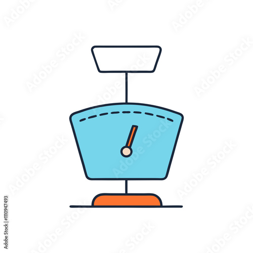 Weight Scale Measurement Vector Illustration
.