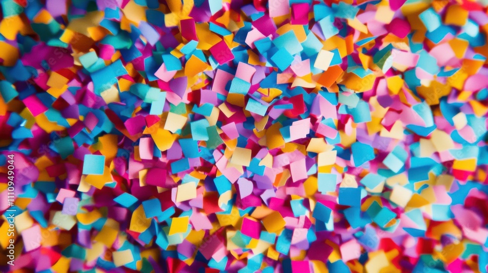 Colorful confetti pieces scattered on a surface during a festive celebration filled with joy and excitement in a vibrant atmosphere Colorful confetti pieces scattered on a surface during a festive celebration filled with joy and excitement in a vibrant atmosphere