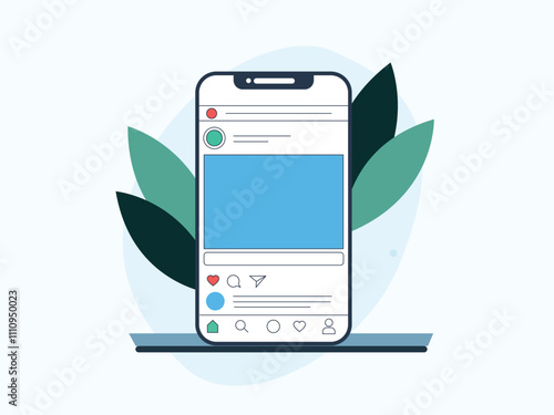 design concept, mobile with online, earning, money  with eco-friendly symbols illustrating the benefits of paperless organization 