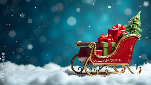 Wallpaper Mural 3d Santa Sleigh With Festive Lights  Torontodigital.ca