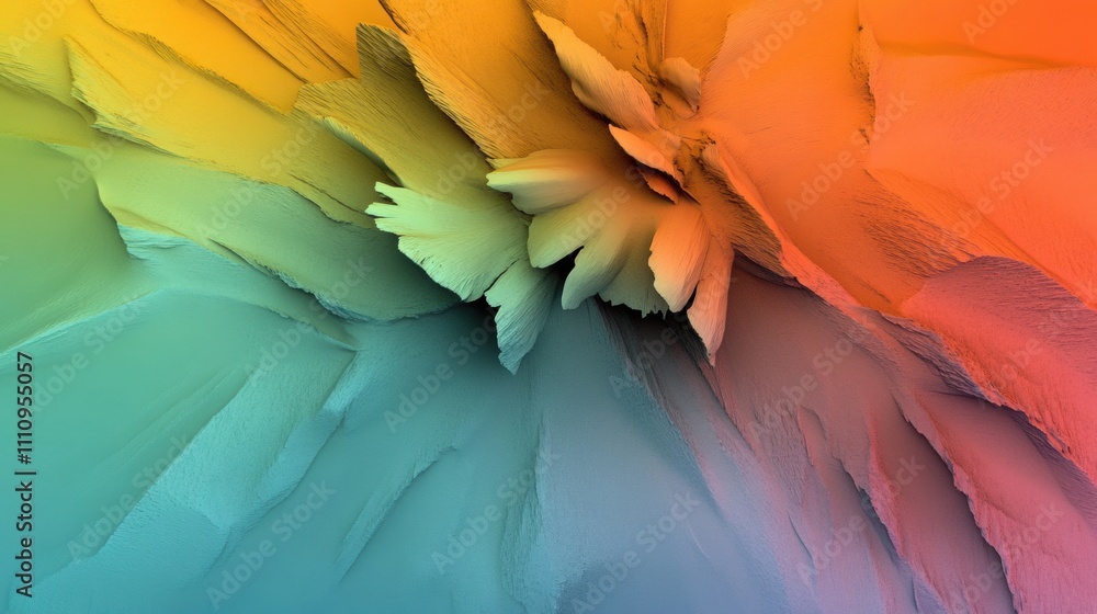 Fototapeta premium Colorful abstract art with vibrant gradients and textured layers, AI