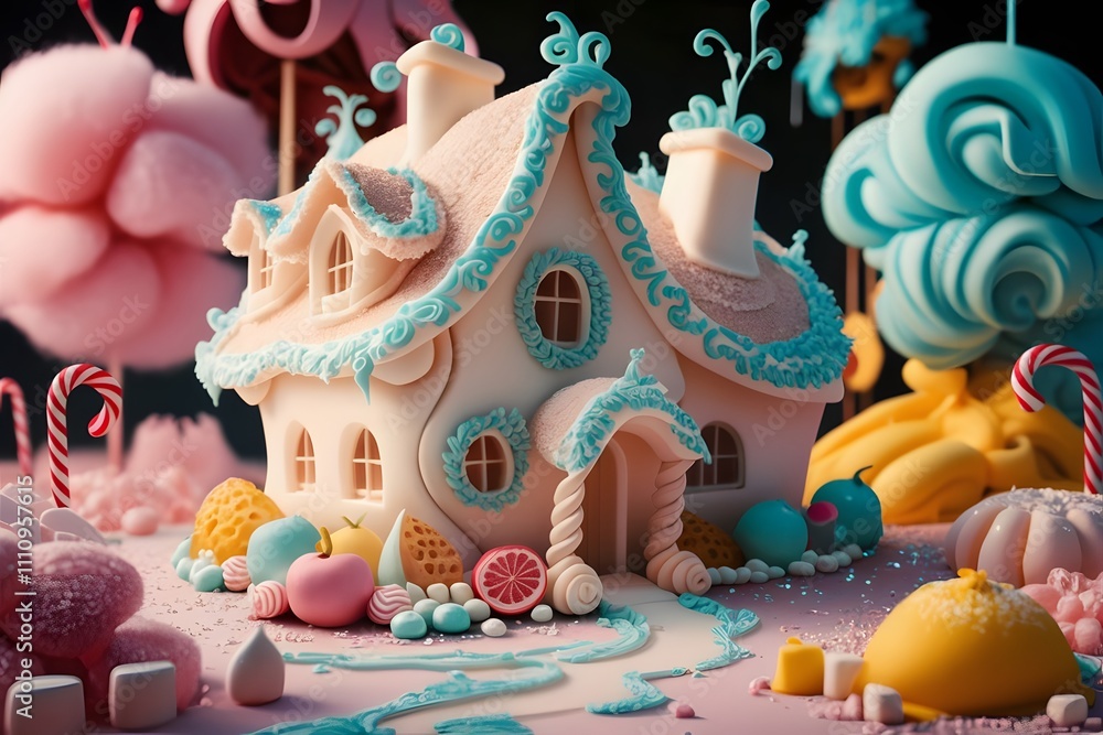 Fototapeta premium simple 3d building illustration render 