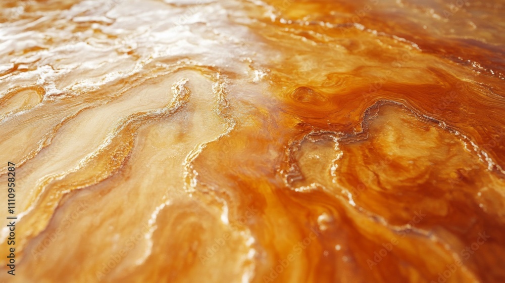 Abstract Close-Up of Swirling Orange and Yellow Liquid Abstract Close-Up of Swirling Orange and Yellow Liquid