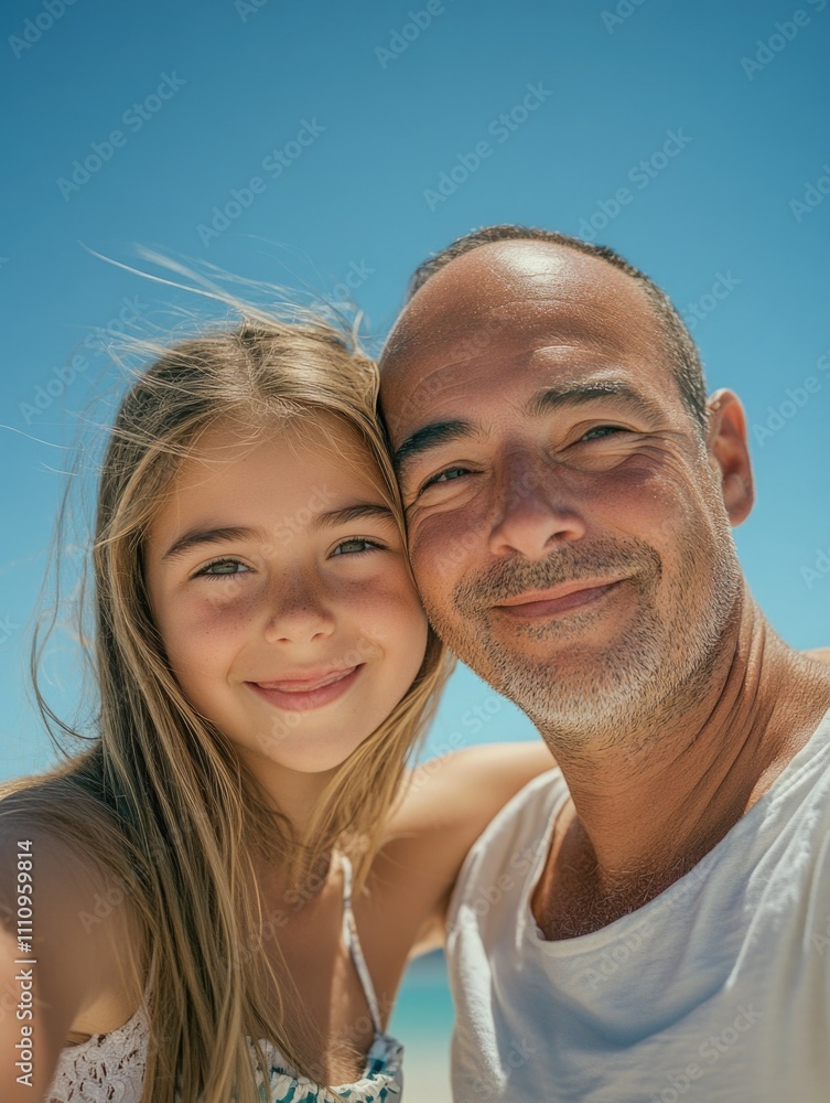 Dad and Daughter Beach Moment Dad and Daughter Beach Moment