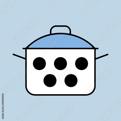 Saucepan vector icon. Cooking pot or pan sign