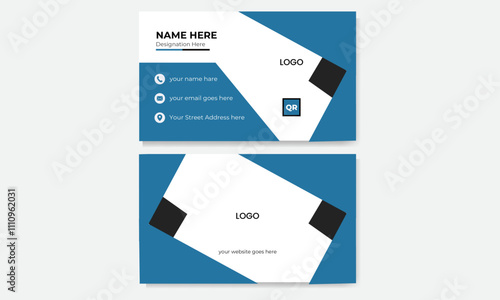 Creative modern simple minimalist abstract business card design with multiple color 