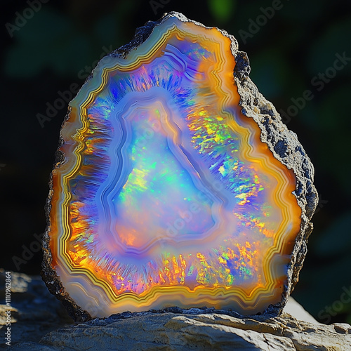 aesthetic image of a mineral stone. AI generated	 photo