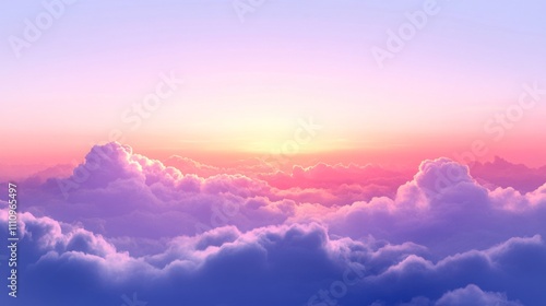 A Breathtaking View of the Sky Above the Clouds at Sunset