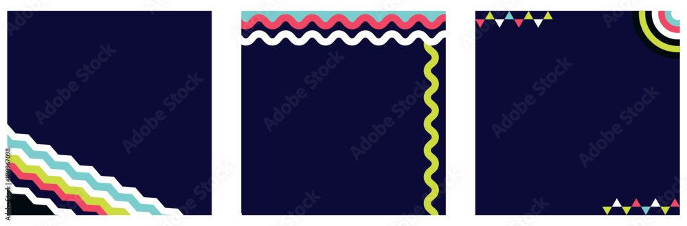 Fototapeta premium Creative light map concept. Collection of templates with geometric shapes. Template for labels, branding, sales, illustrations, presentations, online advertising.