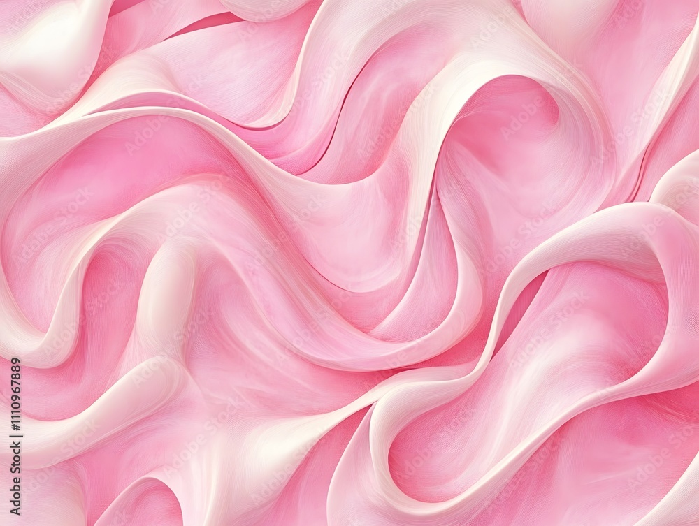 Fototapeta premium Tangled swirls in soft pink tones