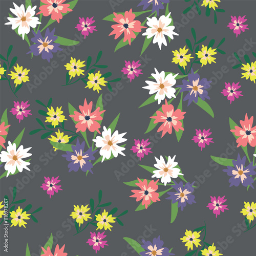 cute flower pattern image for fabric textile or wall decoration