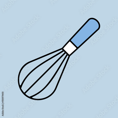 Balloon whisk for mixing and whisking vector icon