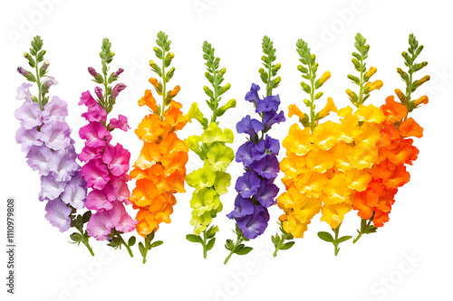 Vibrant snapdragons blossom in a garden nature photography colorful floral display