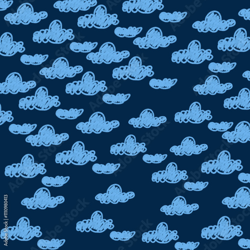 seamless pattern with clouds