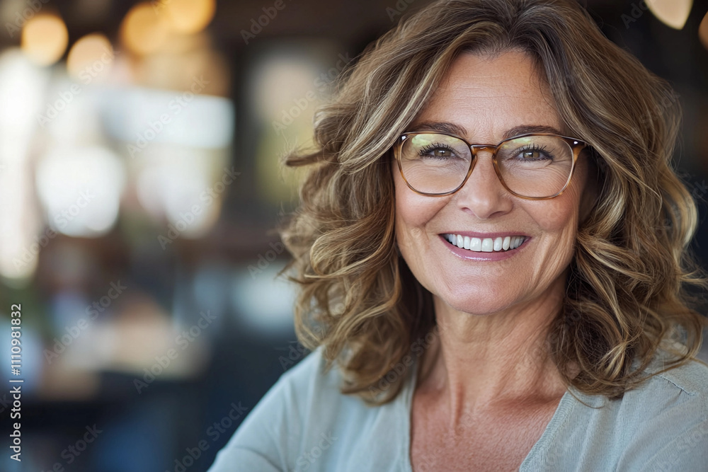 Woman with curly hair enjoying a cheerful moment indoors Woman with curly hair enjoying a cheerful moment indoors