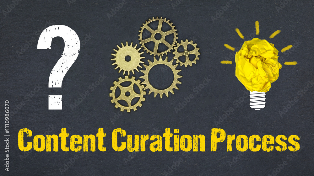 Obraz premium Content Curation Process