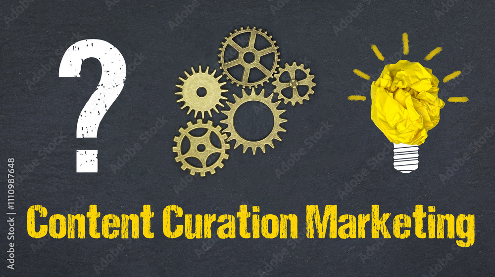Obraz premium Content Curation Marketing