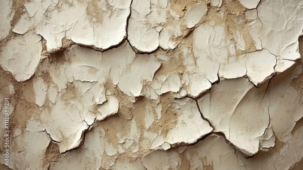 Cracked and Peeling White Paint on a Wall Cracked and Peeling White Paint on a Wall