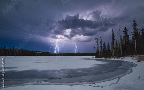 La foudre gronde sur le lac