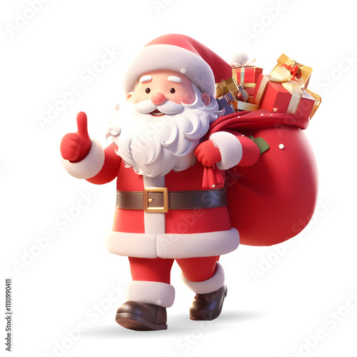 Wallpaper Mural 3D Santa Claus with Gift Bag and Presents – Christmas Holiday Character in Red Suit, Perfect for Festive Celebrations, Winter Themes, Holiday Decor, Santa Figurines, and Seasonal Greeting Card Designs Torontodigital.ca