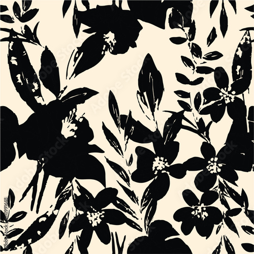 big flowers pattern,tropical floral, small flowers , flowers with leaves,upscale floral pattern.graphical textures floral,trendy colors pattern,flowers  background with leaves,vector illustration.