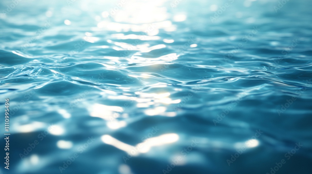 Close-up of Blue Water with Sunlight Reflections Close-up of Blue Water with Sunlight Reflections