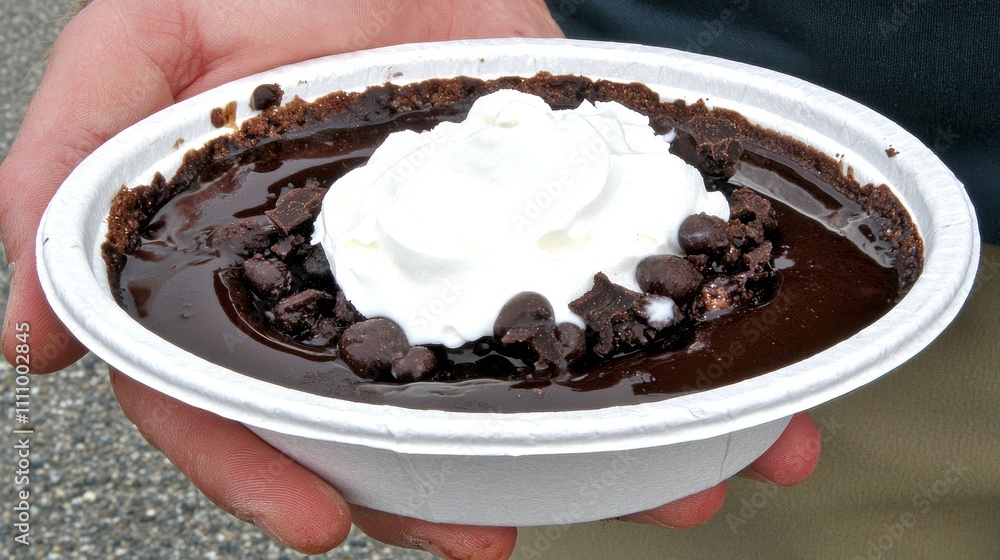 Decadent Chocolate Lava Cake with Whipped Cream Decadent Chocolate Lava Cake with Whipped Cream
