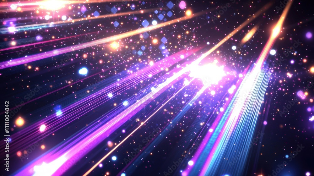 Abstract Light Trails: A Symphony of Color and Energy