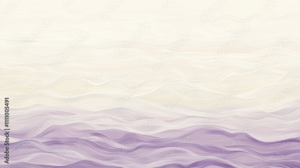 © Svitlana - Gradient background from light lavender to pale beige with flowing wave patterns, offering a soft, serene texture perfect for meditation apps or wellness branding.