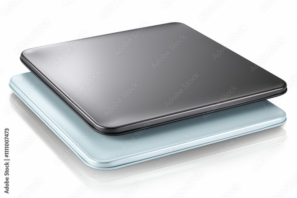 Minimalist metal object featuring matte and shiny textures in silver, blue grey, and black shades Minimalist metal object featuring matte and shiny textures in silver, blue grey, and black shades