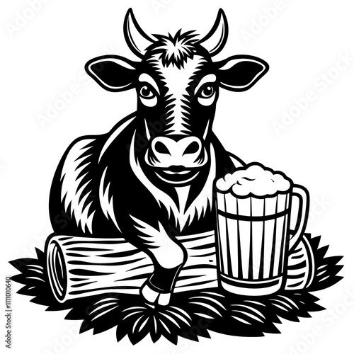 cow with milk