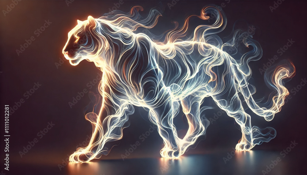 Fototapeta premium Ethereal Light Tiger Spirit