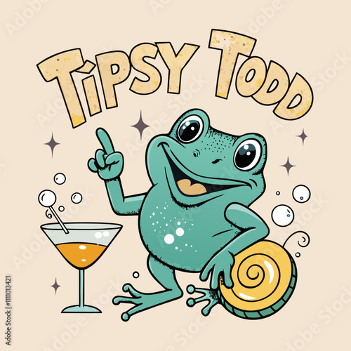 sticker design of tipsy