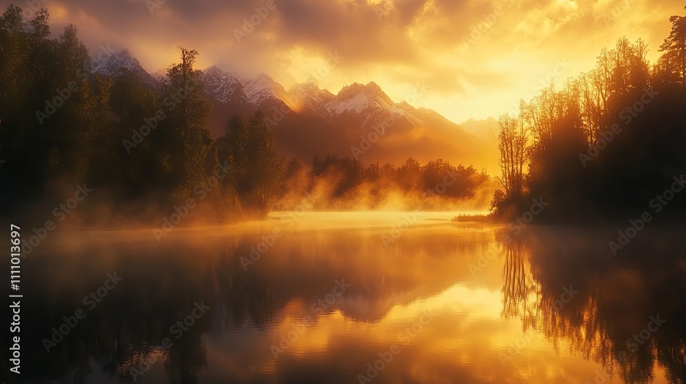 Foggy Morning in the Forest Scenic Nature Photography