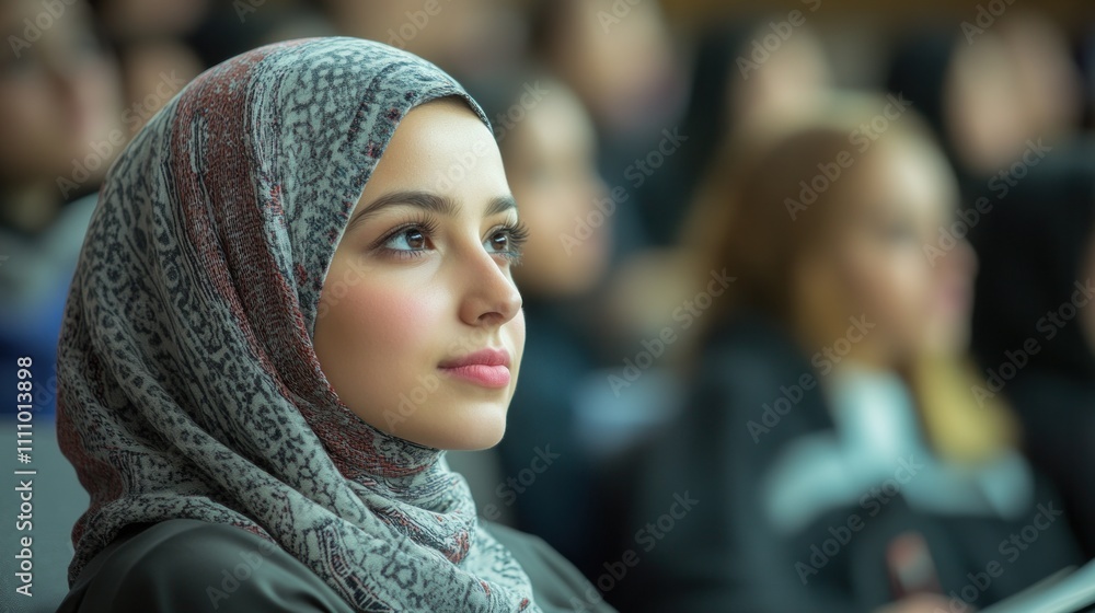 A Thoughtful Gaze: A Young Woman in a Hijab A Thoughtful Gaze: A Young Woman in a Hijab
