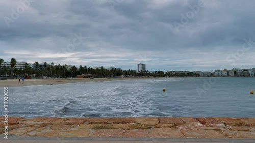Salou Meeresblick mit Wellen