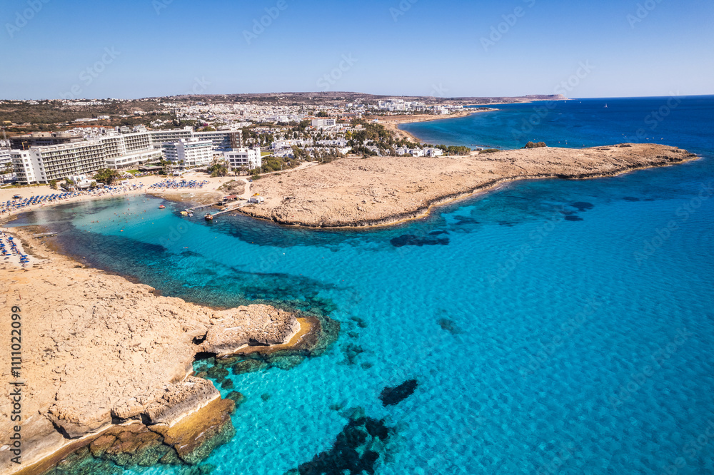 Tropical Coastline with Boats